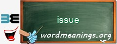 WordMeaning blackboard for issue